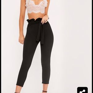 Black Paperbag Skinny trousers